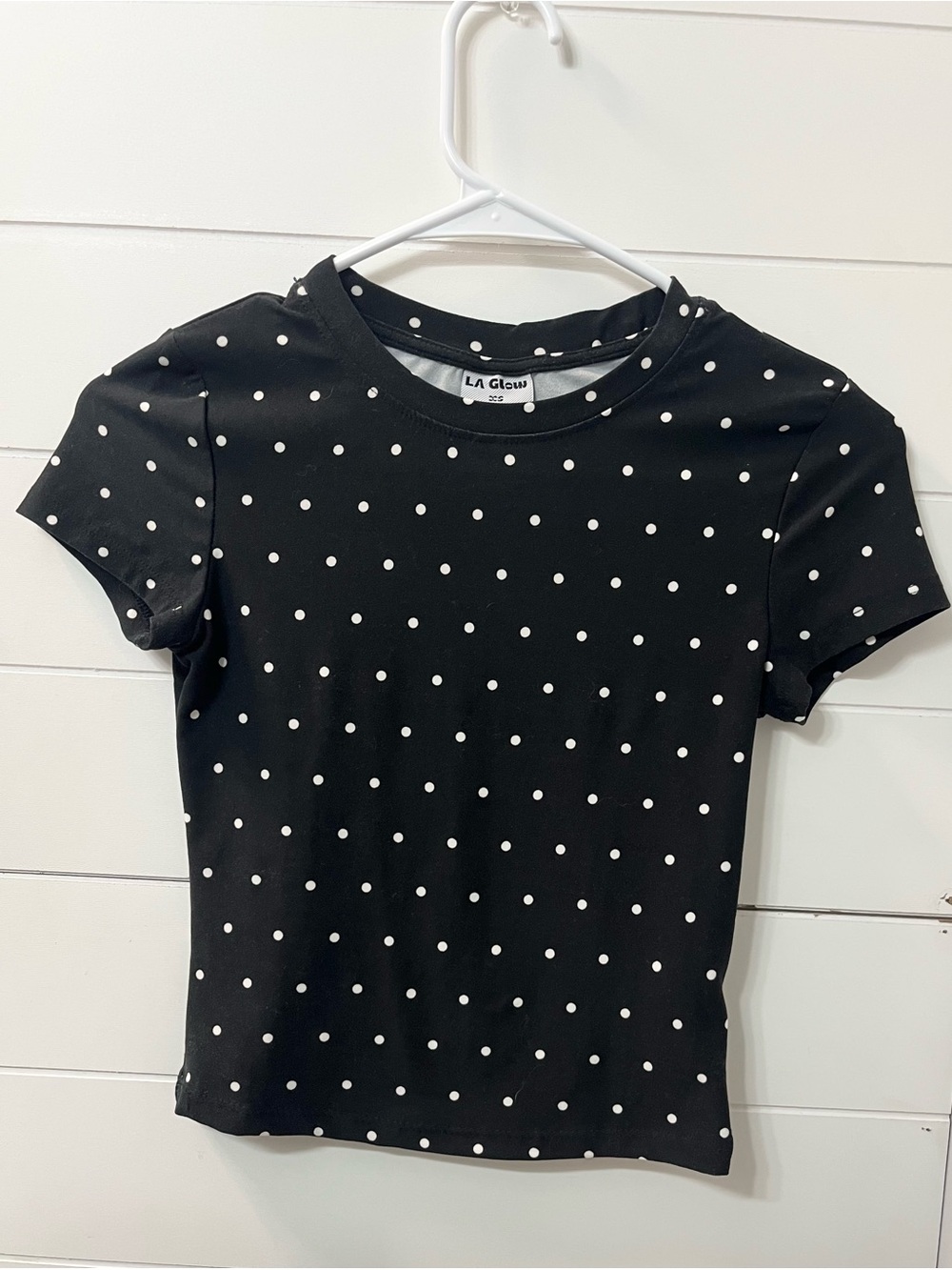 LA Glow polka dot baby tee